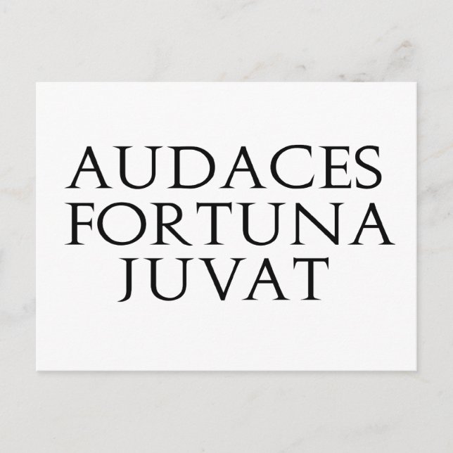 Audaces Fortuna Juvat Postcard (Front)