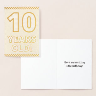 Audacieuse, Huile d'or "10 ANS !" Carte d'annivers