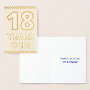 Audacieuse, Huile d'or "18 ANS !" Carte d'annivers