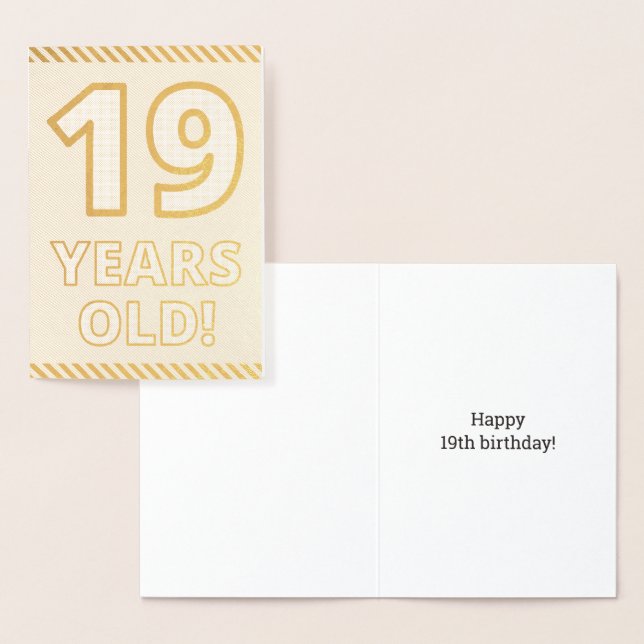 Audacieuse, Huile d'or "19 ANS !" Carte d'annivers (Affichage)