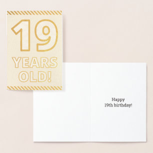 Audacieuses, feuille d'or "19 ANNÉES !" Carte