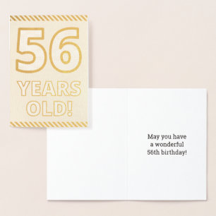 Audacieux, Huile D'Or "56 ANS !" Carte d'anniversa