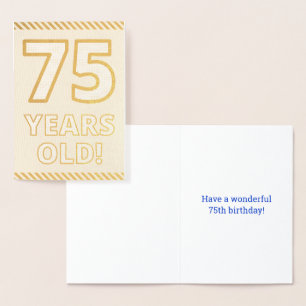 Audacieux, L'Huile D'Or "75 ANS !" Carte d'anniver
