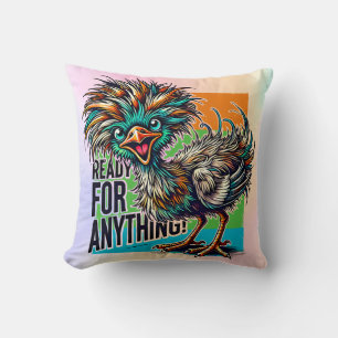 Audacious Avian Throw Pillow