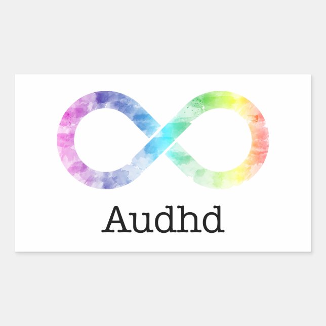 Audhd (adhd and autistic) neurodiversity  sticker (Front)