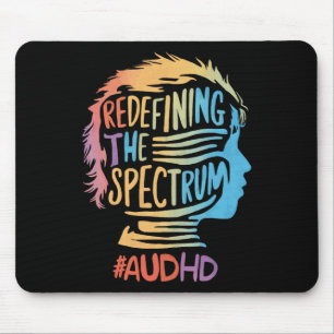 Audhd Autism Adhd Autistic Spectrum Neurodiversity Mouse Pad