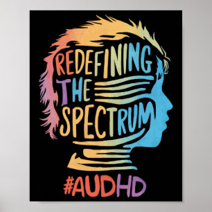 Audhd Autism Adhd Autistic Spectrum Neurodiversity Poster