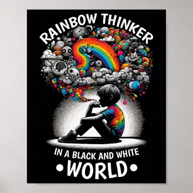 Audhd Autism Adhd Autistic Spectrum Neurodiversity Poster (Front)