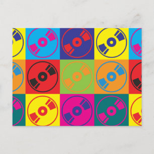 Audio and Video Pop Art Postcard