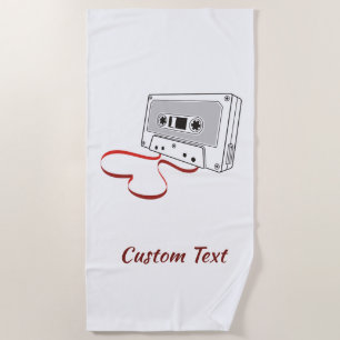 Audio cassette beach towel