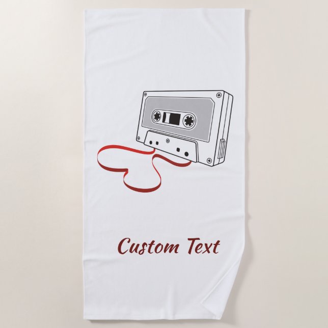 Audio cassette beach towel (Front)