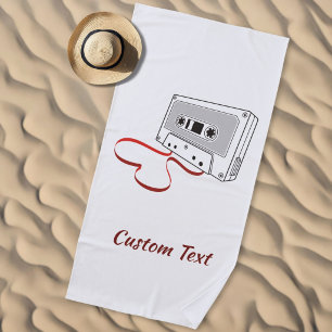 Audio cassette beach towel