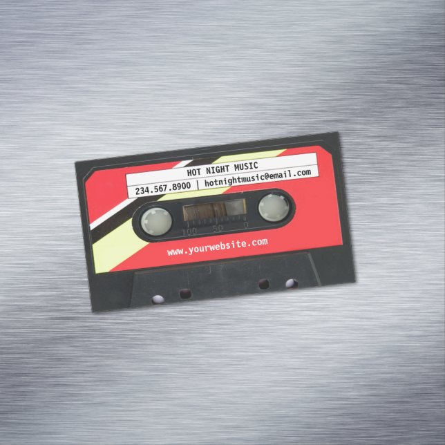 Audio Cassette DJ Magnetic Business Card (In Situ)