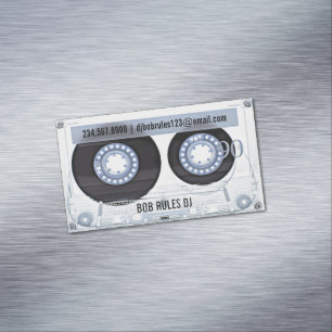 Audio Cassette DJ Magnetic Business Card