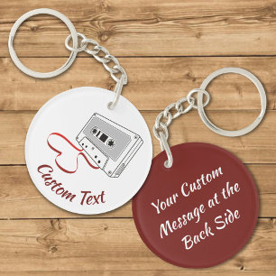 Audio Cassette Keychain