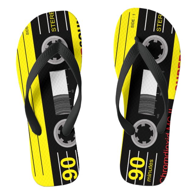 Audio Cassette MixTape Flip Flops (Footbed)