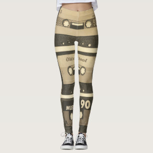 Audio Cassette, Retro Poster Hip-Hop. Leggings