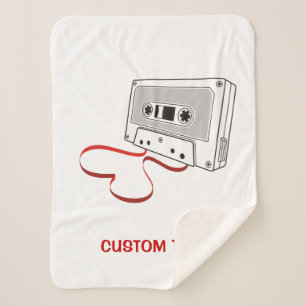 Audio Cassette Sherpa Blanket
