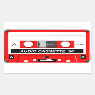 Audio cassette sticker