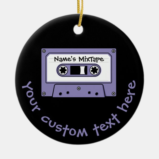 Audio Cassette Tape Ceramic Ornament (Front)