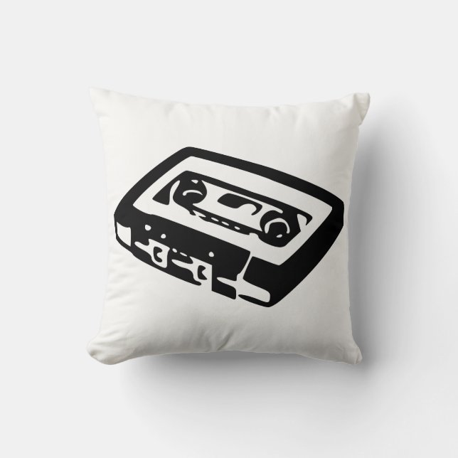 Audio Cassette Throw Pillow (Front)