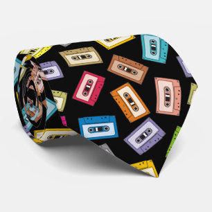 Audio Cassettes Pattern Tie