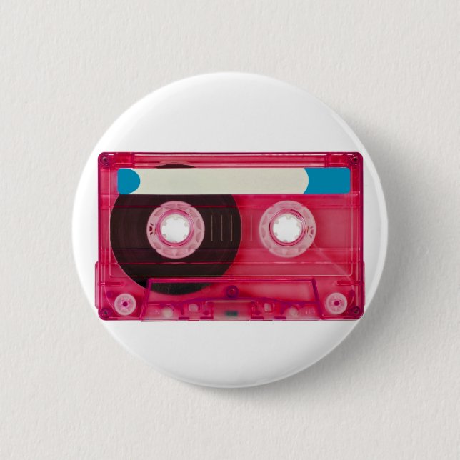 audio compact cassette 2 inch round button (Front)
