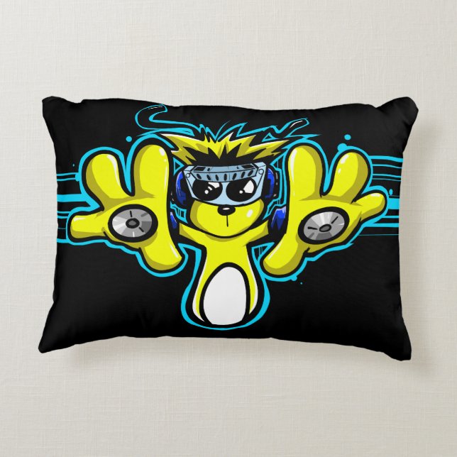 Audio Dog-1 Accent Pillow (Back)