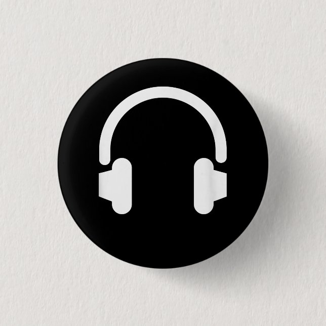 Audio Engineer Audiophile Dj Music Lover Headphone 1 Inch Round Button (Front)