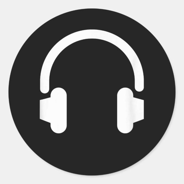 Audio Engineer Audiophile Dj Music Lover Headphone Classic Round Sticker (Front)