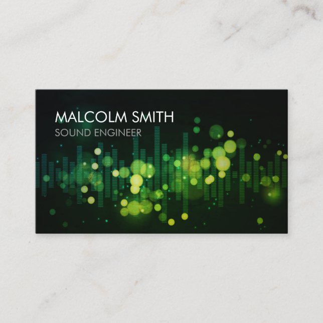 Audio Engineer Deejay Business Card (Front)