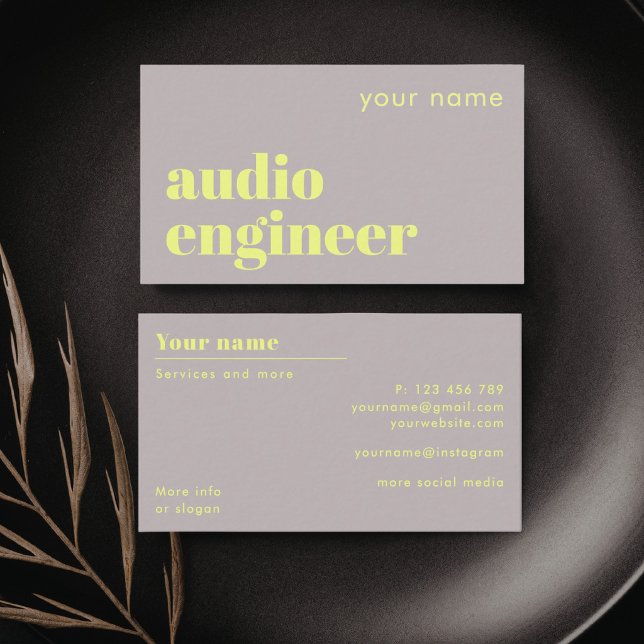 Audio Engineer sound technician Business Card (Creator Uploaded)