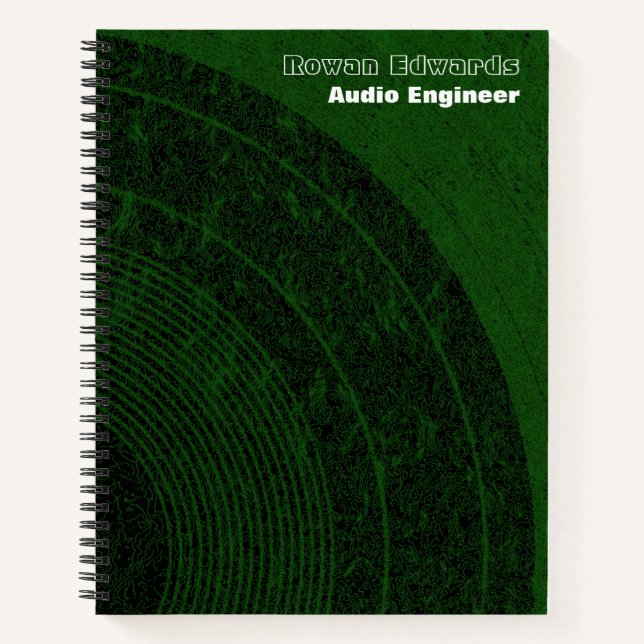 Audio Engineer Spiral Notebook (Front)