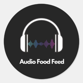 Audio Food Feed Round Stickers