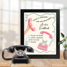 Audio guestbook message doodle whimsical sign