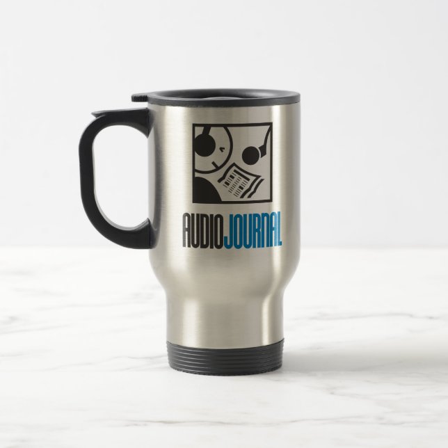 Audio Journal Travel Mug (Left)