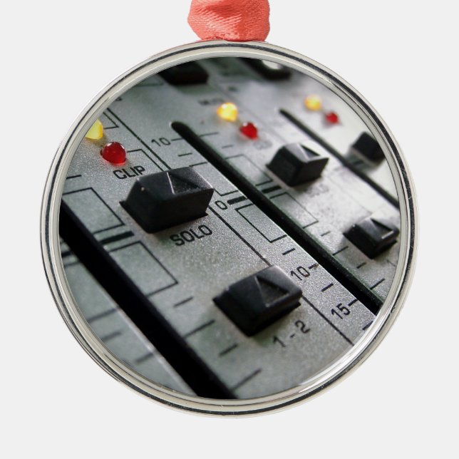 Audio Mixer Metal Ornament (Front)