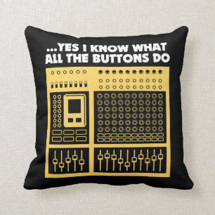 Audio Sound Engineer - Music DJ Turntable Throw Pillow