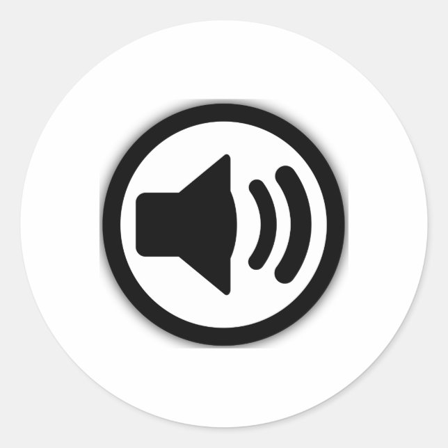 Audio Speaker Classic Round Sticker (Front)