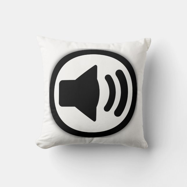 Audio Speaker Throw Pillow (Front)