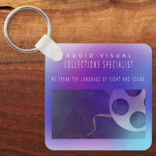 Audio Visual And Multimedia Collections Specialist Keychain