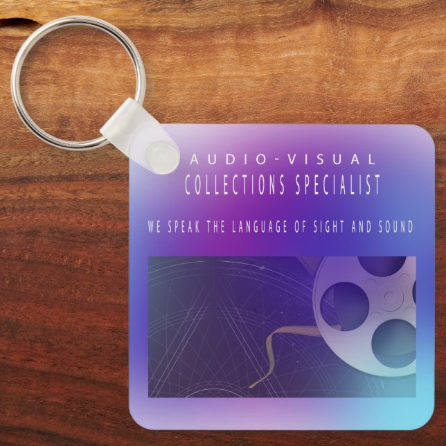Audio Visual And Multimedia Collections Specialist Keychain (Front)