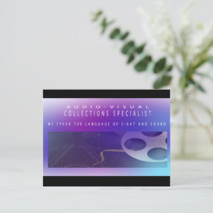 Audio Visual And Multimedia Collections Specialist Postcard