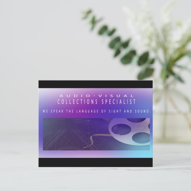 Audio Visual And Multimedia Collections Specialist Postcard (Standing Front)