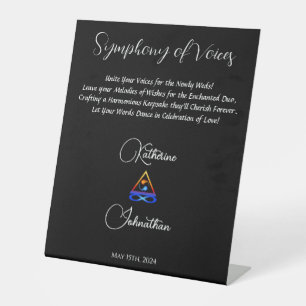 Audio Wedding Guestbook-Symphony of Love- Pedestal Sign