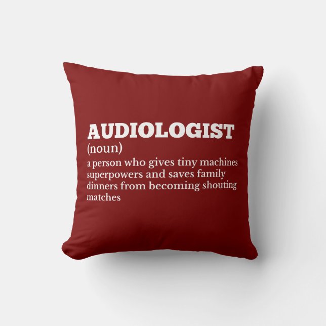 Audiologist Definition Pillow (Front)