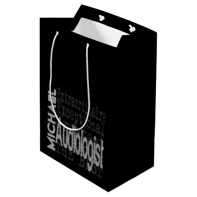 Audiologist Extraordinaire CUSTOM Medium Gift Bag (Back Angled)