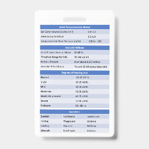 Audiology Badge Buddy/Reference Badge