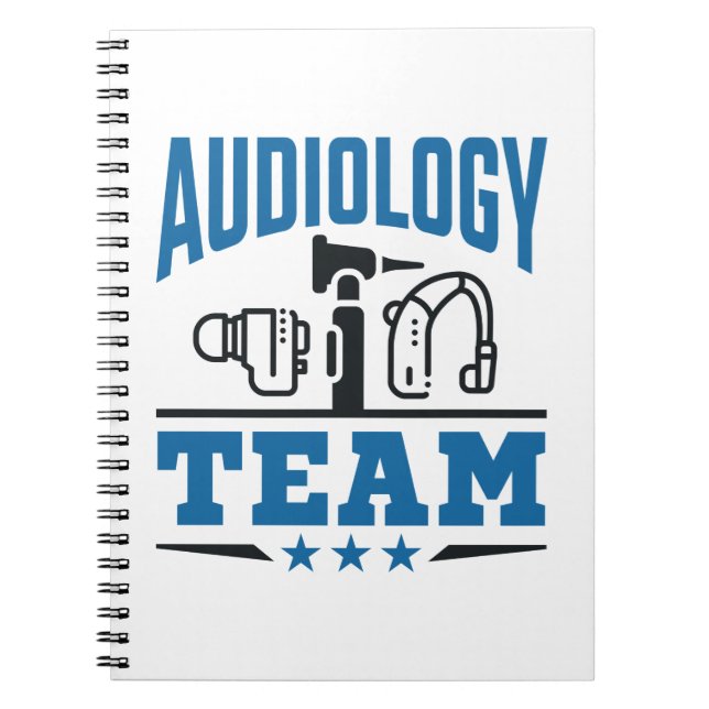 Audiology Team Staff Squad Audiologist Hearing Notebook (Front)