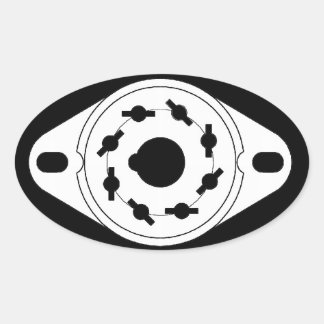 Audiophile Tube Socket Oval Sticker